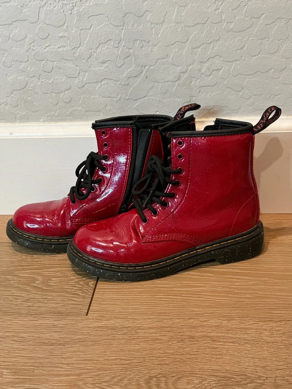 Dr. Martens Toddler 1460 Glitter Lace Up Boots - Size 2